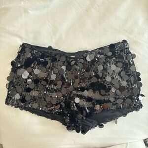 Glamorous Sequin Black Shorts